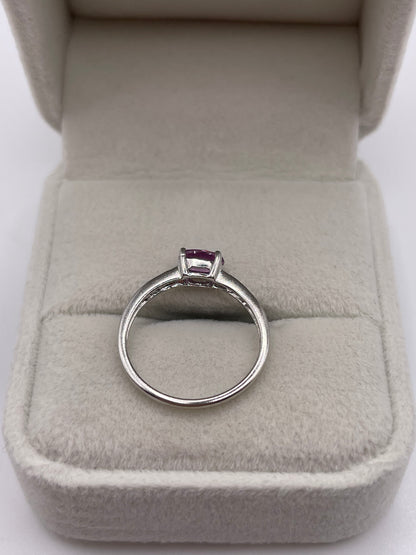 9ct white gold fancy sapphire and diamond ring