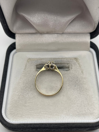 9ct gold opal and diamond ring