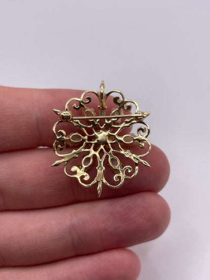 14ct gold opal pendant / brooch