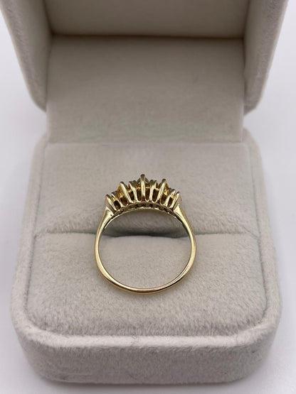 9ct gold multi gemstone and diamond ring