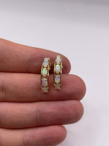 14ct gold opal earrings