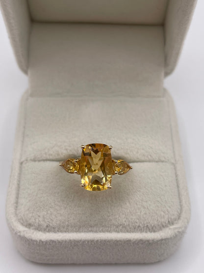 9ct gold citrine ring