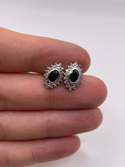 9ct gold sapphire and diamond earrings