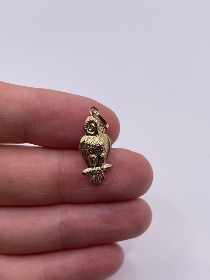 9ct gold owl charm