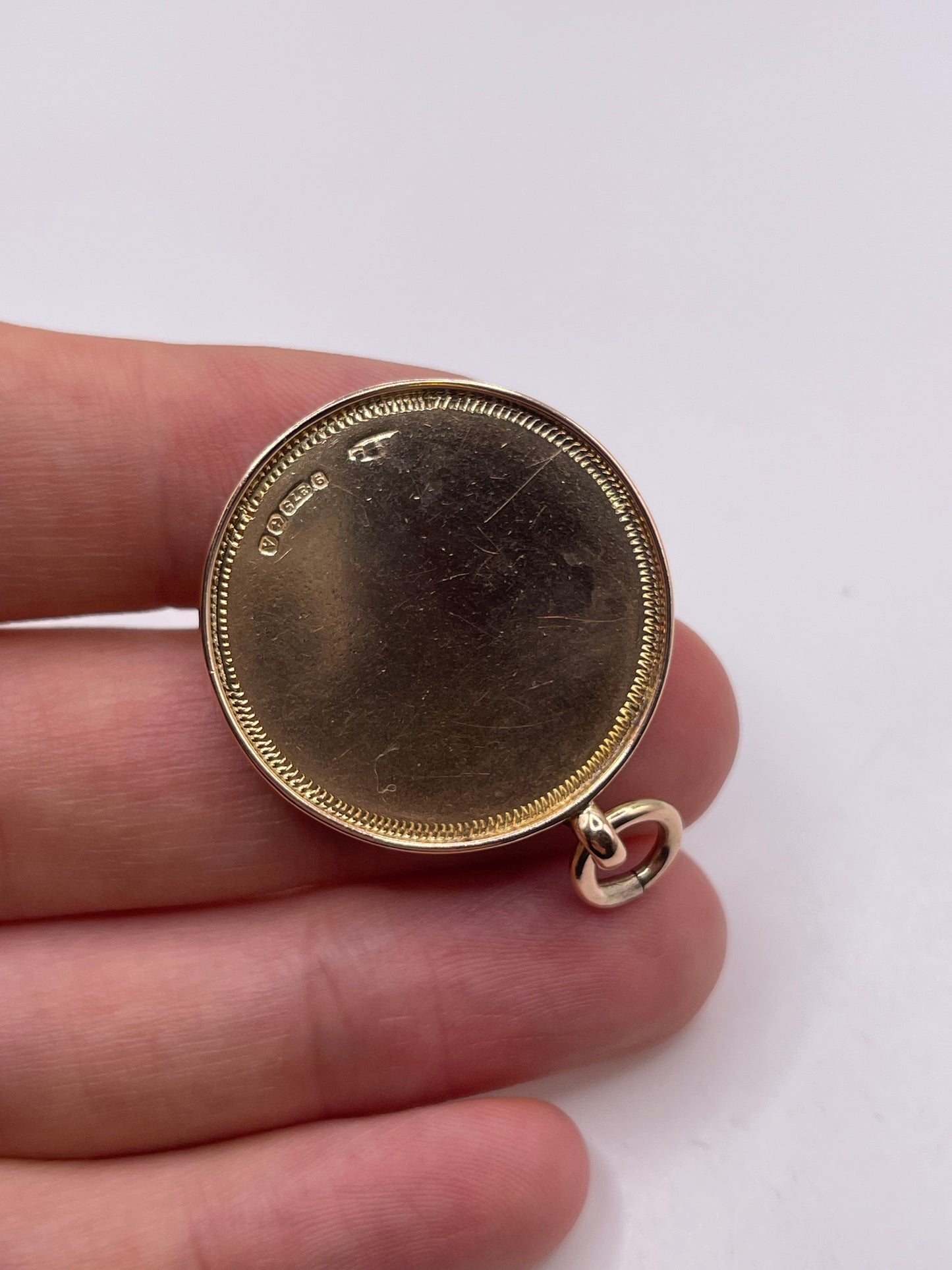 9ct rose gold fob pendant