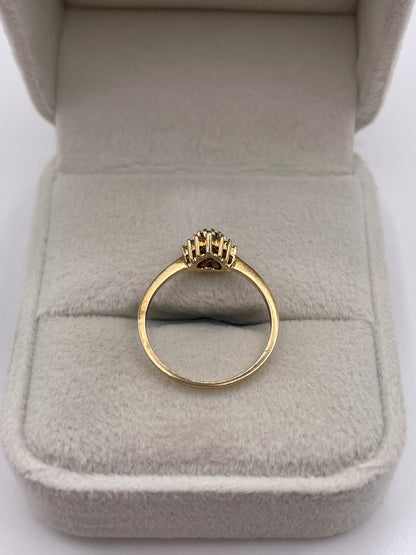 9ct gold sapphire and diamond ring