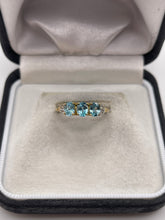 Load image into Gallery viewer, 9ct gold blue zircon ring
