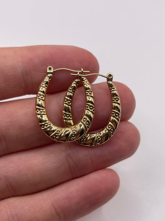 9ct gold creole earrings