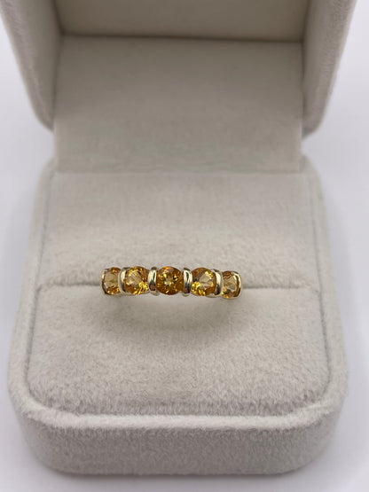 9ct gold citrine ring