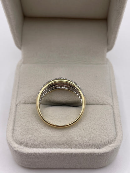 9ct gold diamond cluster ring