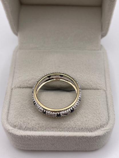 9ct gold sapphire and diamond eternity ring