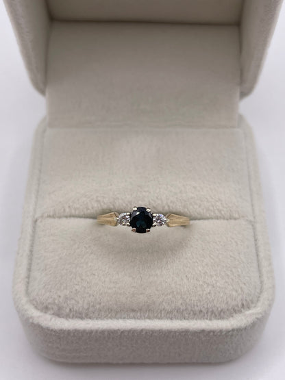 9ct gold sapphire and diamond ring