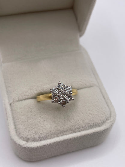 18ct gold 75 point diamond ring