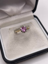 Load image into Gallery viewer, 9ct gold pink topaz and diamond ring
