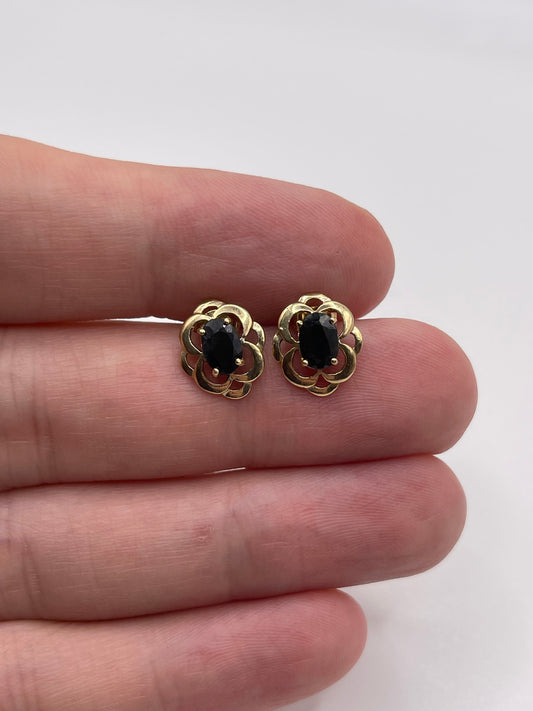 9ct gold sapphire earrings