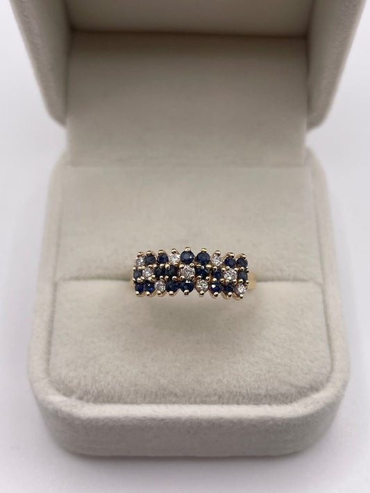14ct gold sapphire and diamond ring