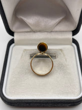 Load image into Gallery viewer, 9ct gold tigers eye ring
