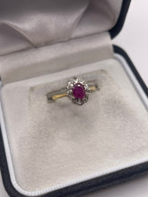 Load image into Gallery viewer, 18ct gold ruby and diamond ring
