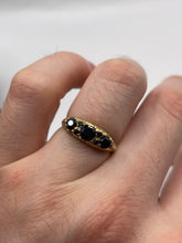 Load image into Gallery viewer, 9ct gold sapphire cluster ring
