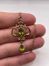 Load image into Gallery viewer, 9ct gold peridot necklace
