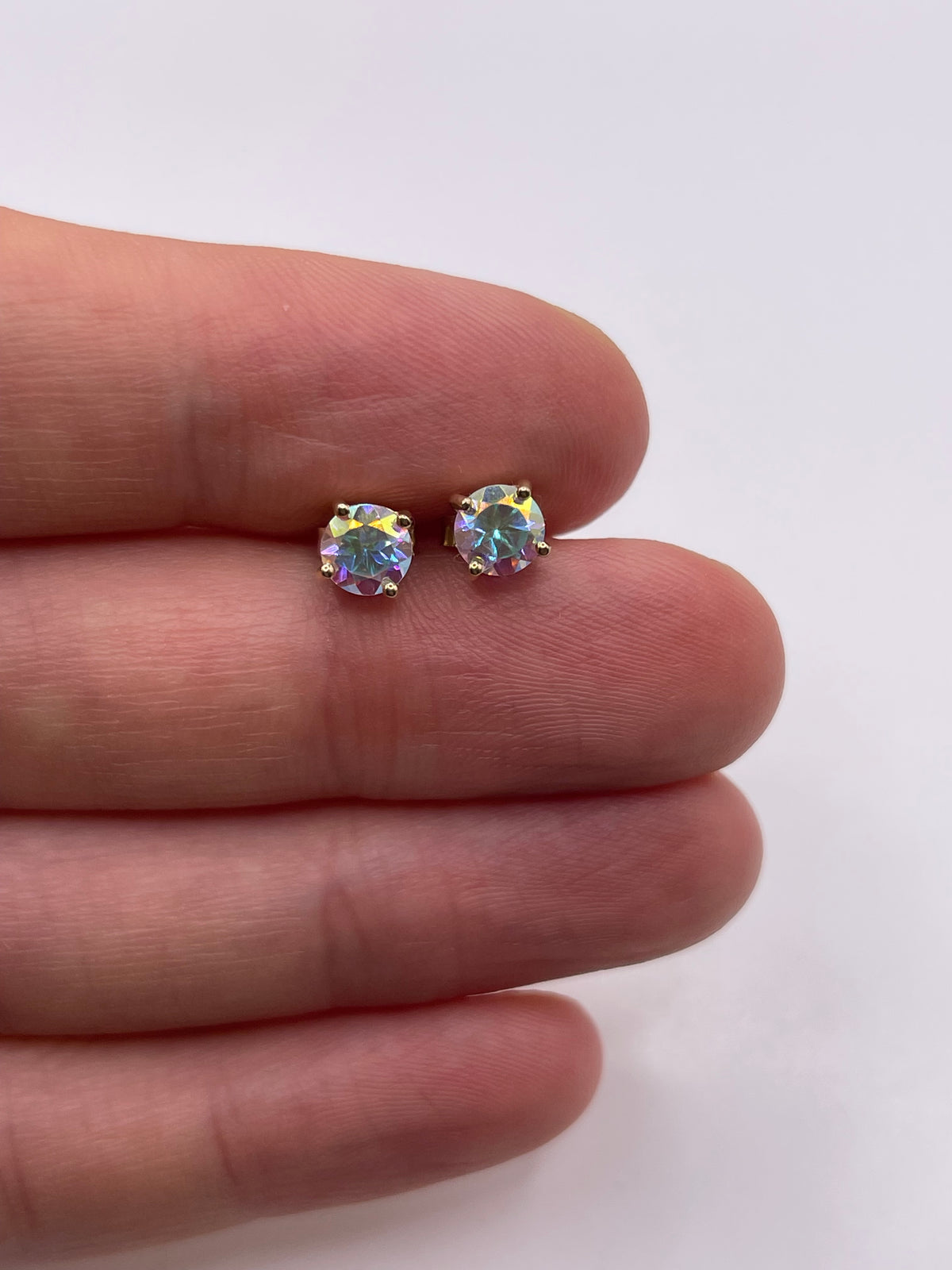 9ct gold topaz earrings