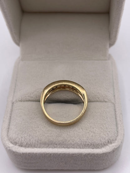 9ct gold ruby and diamond ring