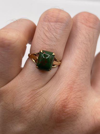 9ct gold bloodstone ring