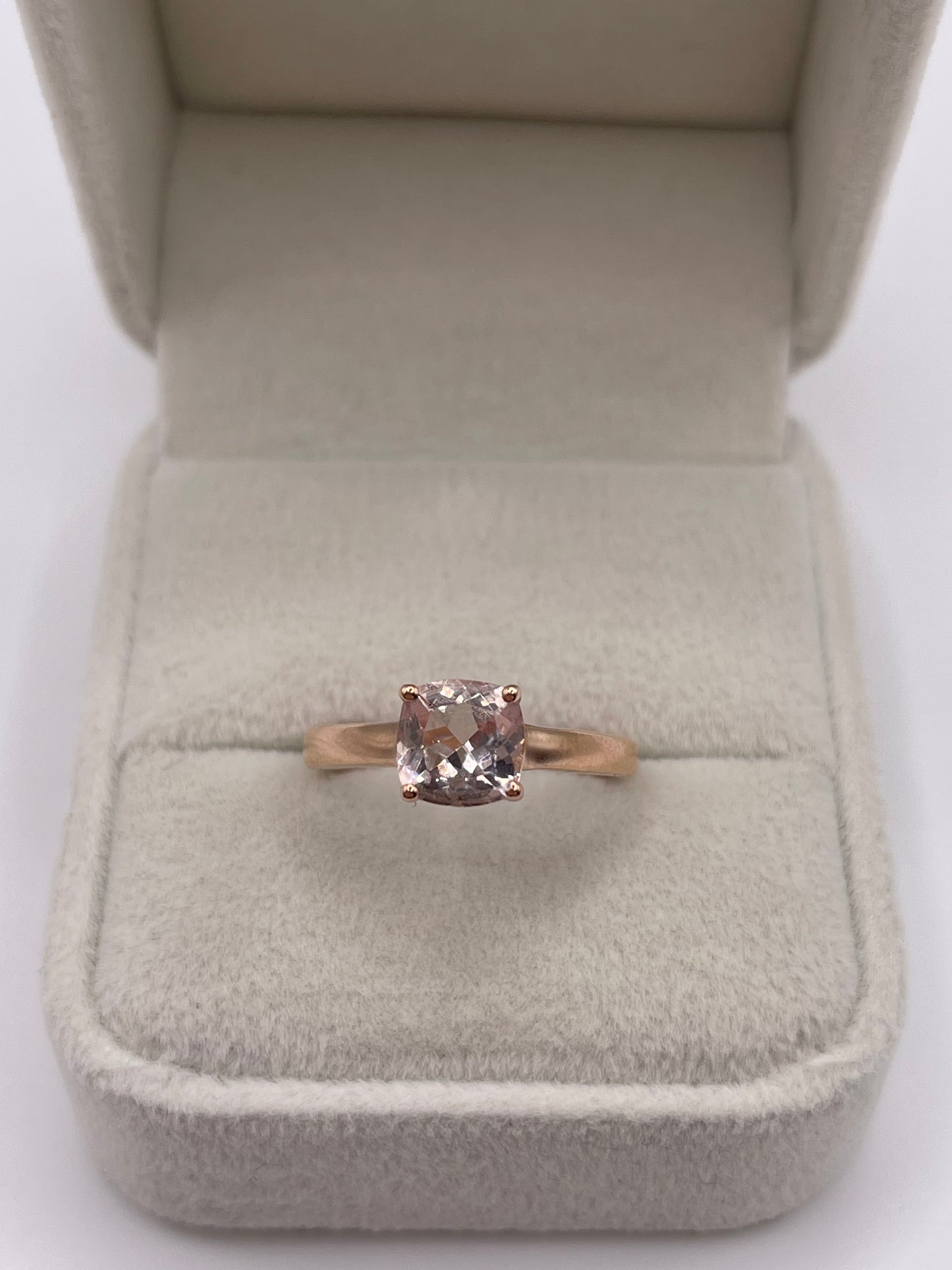 9ct rose gold morganite ring