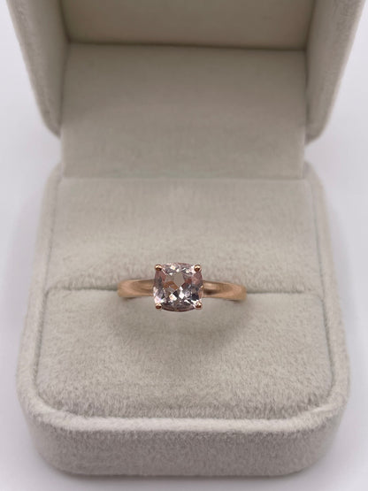 9ct rose gold morganite ring