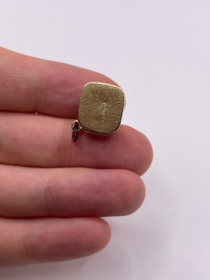 9ct gold engagement ring charm