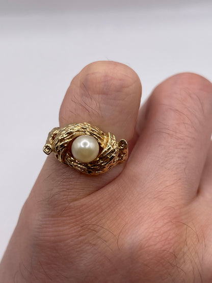 9ct gold pearl ring