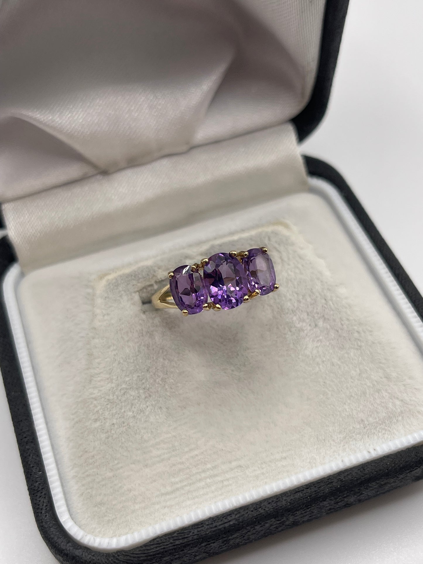 9ct gold amethyst ring