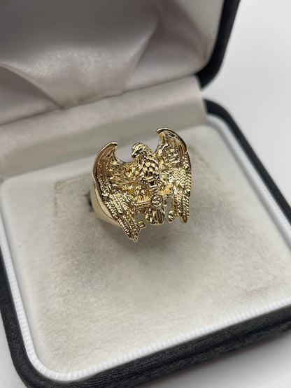 Heavy 9ct gold eagle ring
