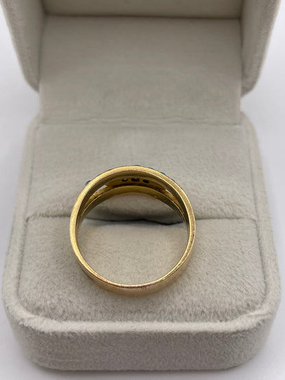 18ct gold turquoise and diamond ring
