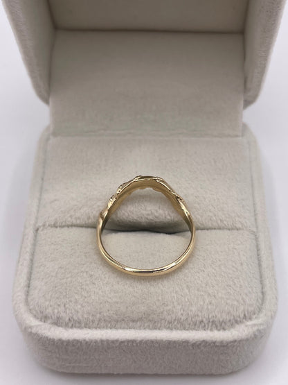 9ct gold wishbone ring