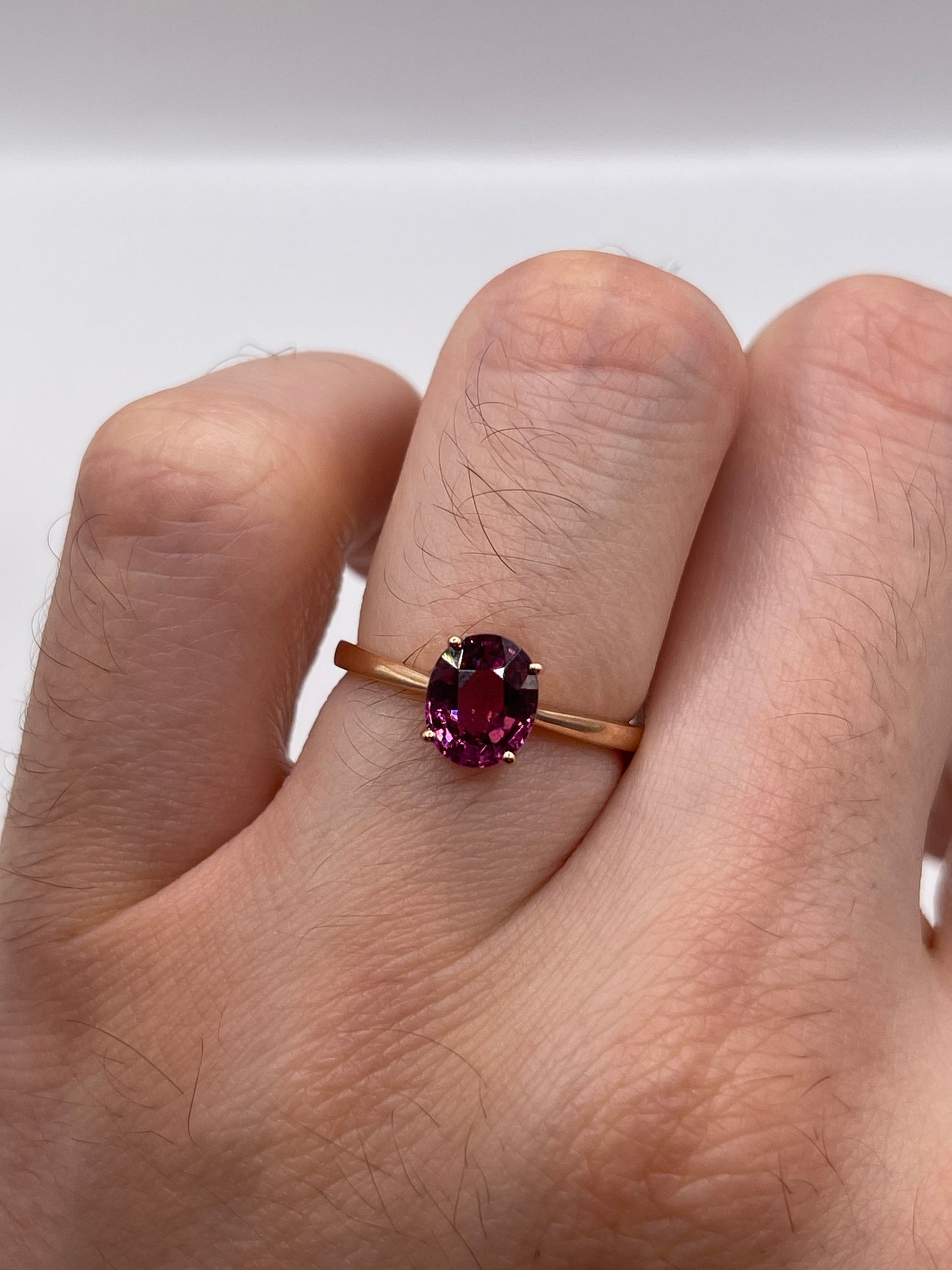 9ct rose gold tourmaline ring