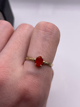 Load image into Gallery viewer, 9ct gold fire opal ring
