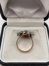 Load image into Gallery viewer, 9ct rose gold and silver diamond ring
