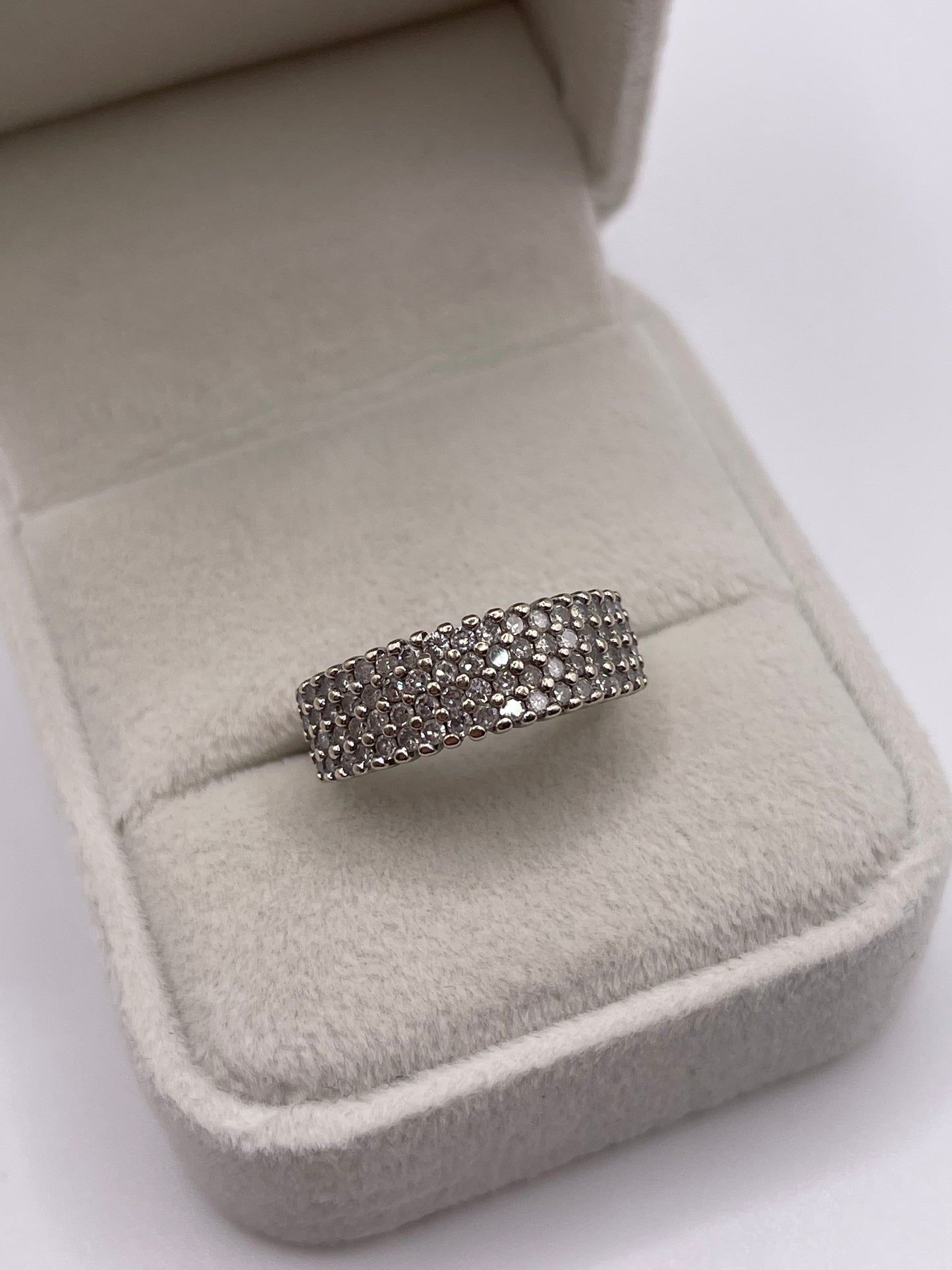 9ct two tone gold diamond cluster ring
