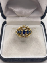 Load image into Gallery viewer, 14ct gold sapphire and diamond ring
