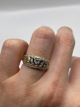 Load image into Gallery viewer, 9ct gold topaz and diamond ring
