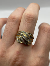 Load image into Gallery viewer, 9ct gold diamond cluster ring
