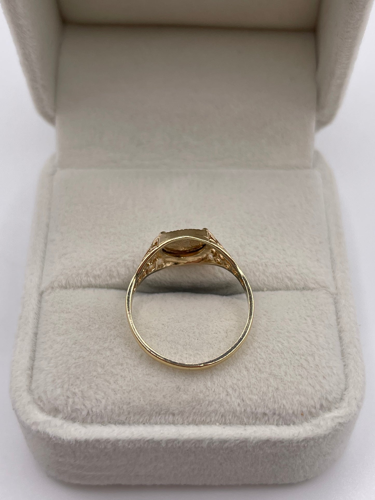 9ct gold coin ring