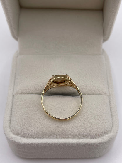 9ct gold coin ring