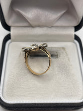 Load image into Gallery viewer, 9ct gold paste flower ring
