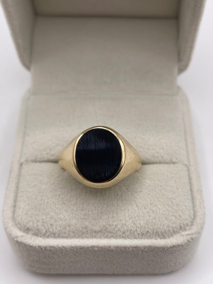 9ct gold onyx signet ring