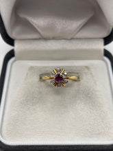 Load image into Gallery viewer, 18ct gold ruby and diamond ring
