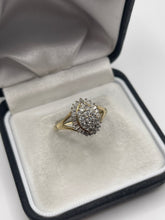 Load image into Gallery viewer, 9ct gold 1ct diamond cluster ring
