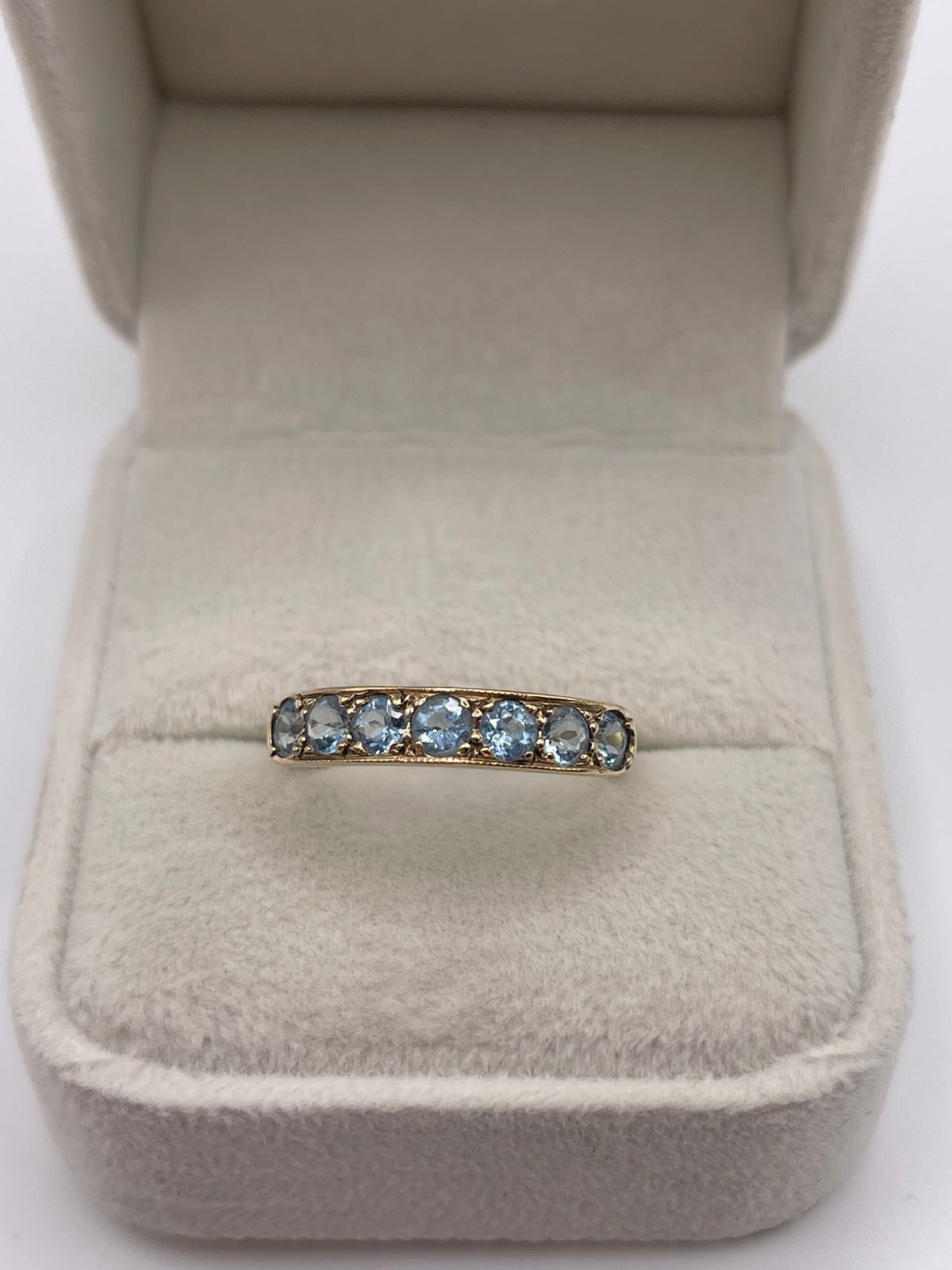9ct gold blue topaz ring
