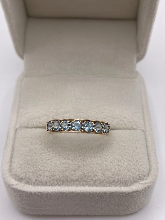 9ct gold blue topaz ring
